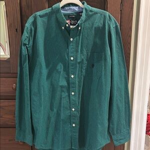 *2 for $3* Chaps Green Casual Button Down Shirt with Long Sleeves